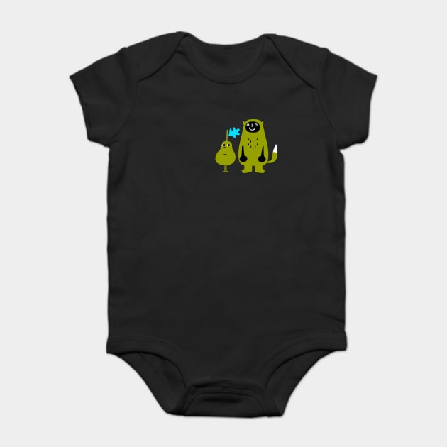 Feral forest creature characters Baby Bodysuit by simonox